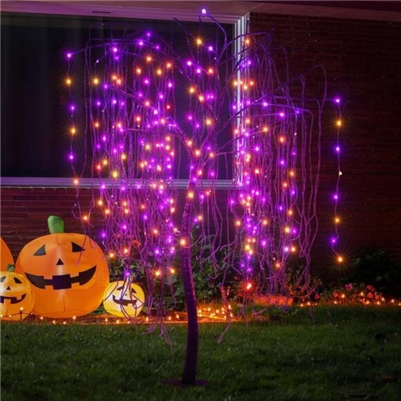 7 Feet Halloween Willow Tree, 256 LED Lights for Home, Festival, Nativity,Party - Picture 1 of 8